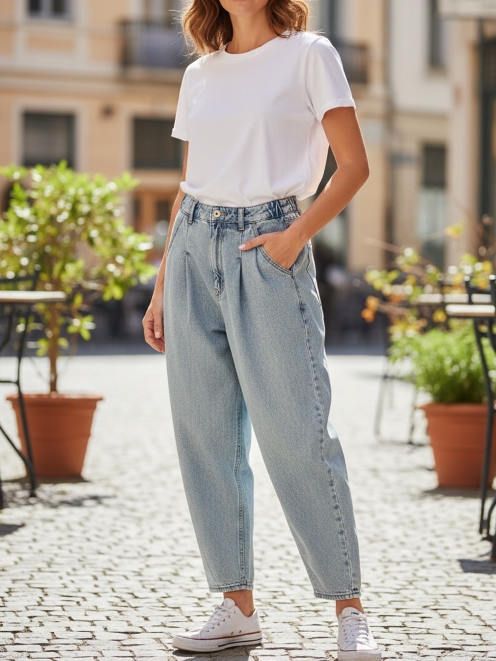 Bershka Light Blue Denim Jeans